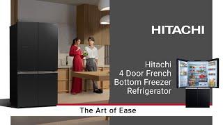 Hitachi 4 Door French Bottom Freezer Refrigerator | The Art of Ease