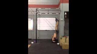 Ash does 21-15-9 HSPU and Pull-ups