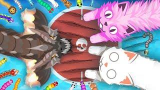 SNAKE.IO  SPATY OMG ! Dragon Knights: PRO CATS vs INGEOUS BURN  Epic Fun Snake .io Gameplay!