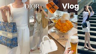 Vlog 디올 리비에라 가방 득템 +에르메스 워크인 |성수동 데이트•신라호텔 |판교•광교 신상 맛집 + 올해 첫 |10꼬르소꼬모|오아시스 마켓|매직+‍️+네일+위고비