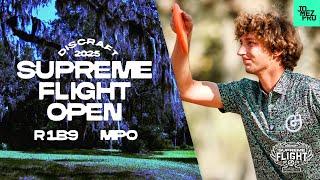 2025 Supreme Flight Open | MPO R1B9 | Heimburg, Barela, McBeth, Robinson | Jomez Disc Golf