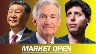 SAM ALTMAN TURNS INTO A BILLIONARE, OPENAI EXECS LEAVE, CHINA KEEPS PRINTING | MARKET OPEN