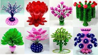 8 GREAT DECORATION IDEAS /WALL DECOR /GULDASTA/PLASTIC BOTTEL CRAFT /WOOL CRAFT/BANGELS FLOWER VASE