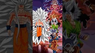 Goku vs xeno goku, black goku, AF goku, CC goku  #shorts #goku #anime #dragonball
