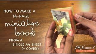 Very Easy-To-Make Mini Book, from a single sheet of A4 or Letter Size Paper! Easiest Miniature Book!