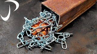 Making A Knife From Copper And Chains