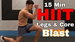 15-Min HIIT  Legs & Core Workout - Build Strength, Burn Fat, No Equipment!