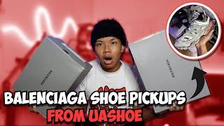 BALENCIAGA SHOE PICKUPS FROM UASHOE?! (Shoe Unboxing + Try On)