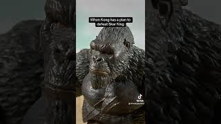 When Kong has a plan to defeat Skar King #godzillla #stopmotion #hiyatoys #monsterverse #kong