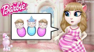 Barbie PREGNANT With TRIPLETS / My Talking Angela 2