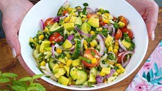 Ich kann nicht aufhören, diesen Avocado Salat zu essen! Sehr gesunder und leckerer Salat!