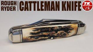 Rough Ryder Classic Cinnamon Bone Stag Cattleman Knife RR2430