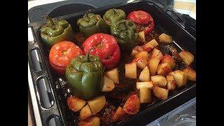 Ε4 Greek Traditional STUFFED VEGGIES! Vegan Gemista! -  Ελληνικά Παραδοσιακά Γεμιστά!