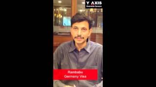 Y-Axis Review| Rambabu  Testimonials On His Germany Job seeker Visa Processing.