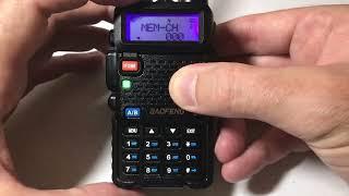 BAOFENG UV-5R | How to save a frequency as a channel