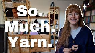 oops… I bought more yarn!  unboxing 116 (!) balls of yarn & organizing my stash