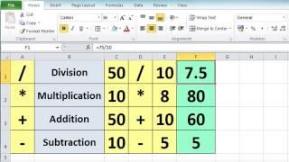 Excel 2010 Tutorial For Beginners #3 - Calculation Basics & Formulas (Microsoft Excel)