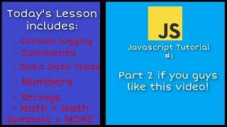 How to learn Javascript!!! | #1 - The Basics