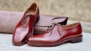 Crafting Oxford Bespoke Wholecut Shoes | Handmade Leather Shoemaking Tutorial