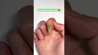 Beautiful sheer green gel from BORN PRETTY! ️ an easy shimmer  nail art! #jellynails #gelnails