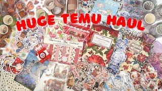 HUGE Temu Stationary Haul | 25+ washi tapes | lots of stickers