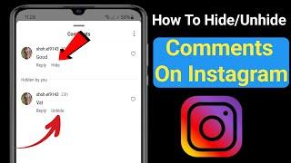 How to Hide / Unhide Comments On Instagram। Hide Or Unhide Comments On Instagram