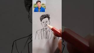 How to draw face sketch art from given picture. Amazing real sketch drawing.#art #faceart #shorts