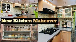 New Modular Kitchen Styling and Organisation|Kitchen Countertop Decoration|Kitchen Makeover Ideas