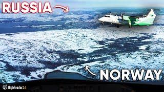 Milk run to the Russian border (Widerøe Dash 8 cockpit!)