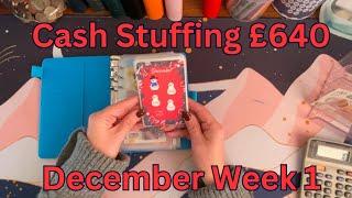 Cash Stuffing | £640 | December Week 1 | #budgeting #cashstuffing #savingschallenges