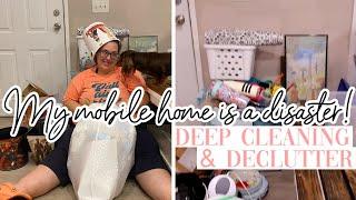 *EXTREME* MOBILE HOME CLEAN & DECLUTTER WITH ME | extremely messy house cleaning | SPRING CLEANING!