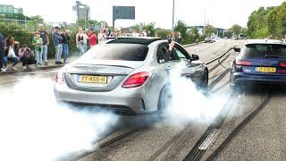 BEST OF Mercedes AMG's Leaving Carmeet 2023 - EPIC Burnouts, Accelerations, Fails etc!!