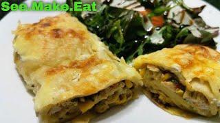 Super Tasty Chicken Stuffed Crepes.