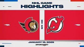 NHL Highlights | Senators vs. Devils - January 19, 2025