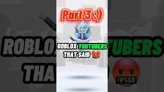 Roblox Youtubers Says *BAD* Words...  (Part 3) #roblox