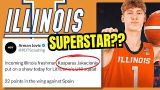 Illinois' Kasparas Jakucionis Goes OFF For Lithuania's U18 Squad! - Is He The Next College Star?