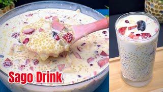 Ramzan Special Recipe | Sago Fruit Custard Drink | Iftar Slecial Recipe | SAMREEN SABAH