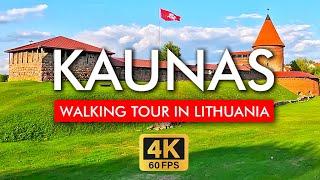  Kaunas Walking Tour Lithuania in 4K Video. Explore from the Old Town to Kaunas Castle