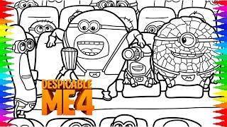 Mega Minions in the Cinema | Despicable Me 4 Coloring Page