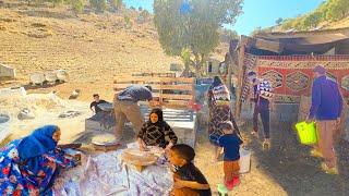 "Amir's Family: Water Tank Stand Building, Bread Baking, and Acorn Collecting!"