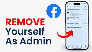 How to Remove Yourself As Admin From Facebook Page