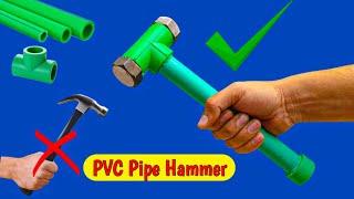 Use nut bolts and PVC pipe to make a powerful Hammer