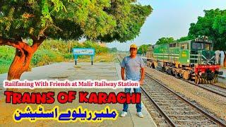 Daily Trains of Karachi City | Railfaning with Friends at Malir Railway Station