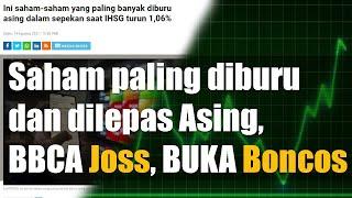 Saham-saham paling diburu dan dilepas Asing, BBCA Joss, BUKA Boncos