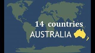 Australia Continent, 14 Countries.