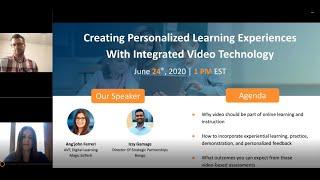 Webinar- Creating Personalized Learning Experiences With Integrated Video Technology