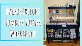 Epoxy Tumbler Turner Workbench | Harbor Freight | Custom Turner Setup | 7 Cup Turner DIY