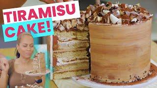 Tiramisu mega CAKE with coffee buttercream! | How to Cake It With Yolanda Gamp