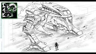 Drawing A Mech Warrior in Sketchbook Pro 7 - Narrated by Robert Marzullo