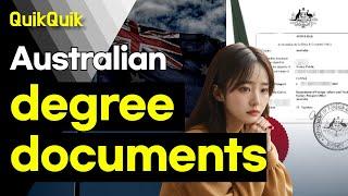 Australian Degree Paper Proceeds with required apostille certification before submission